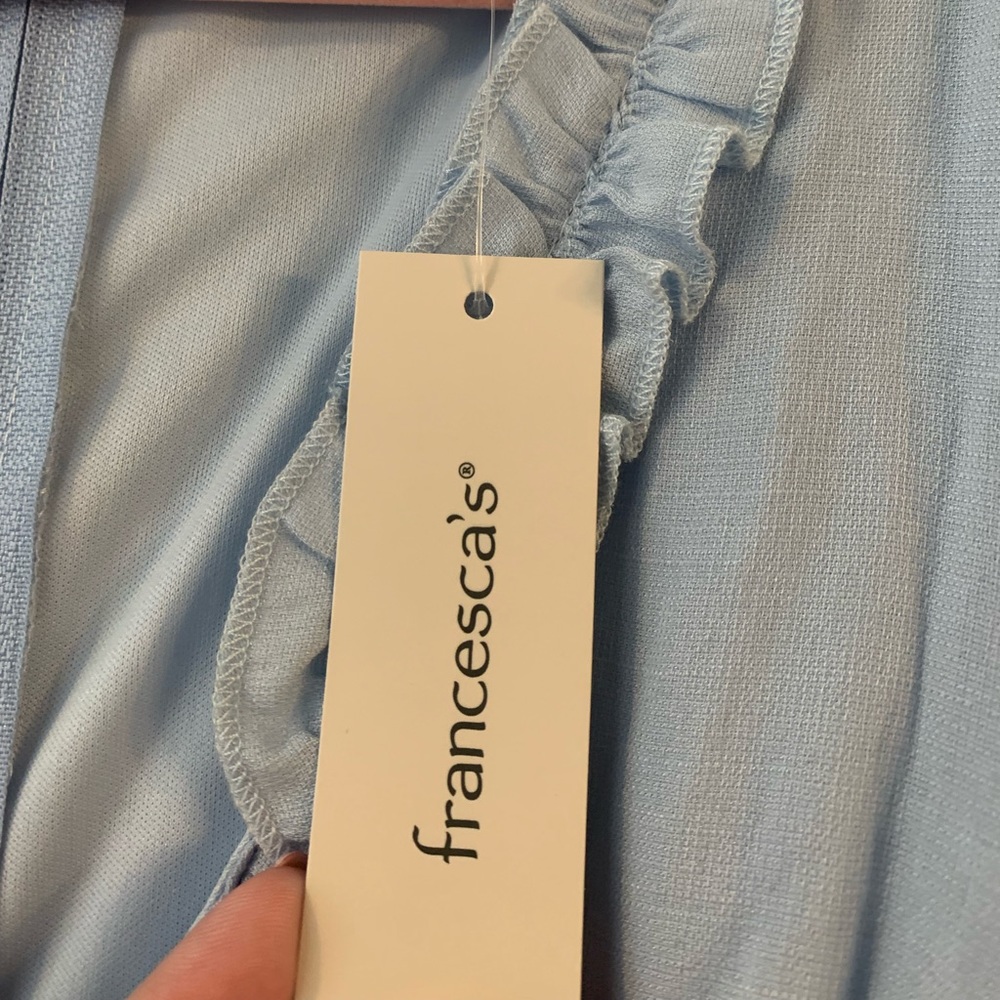 Francesca’s Blue Ruffle Dress - Picture 2 of 4